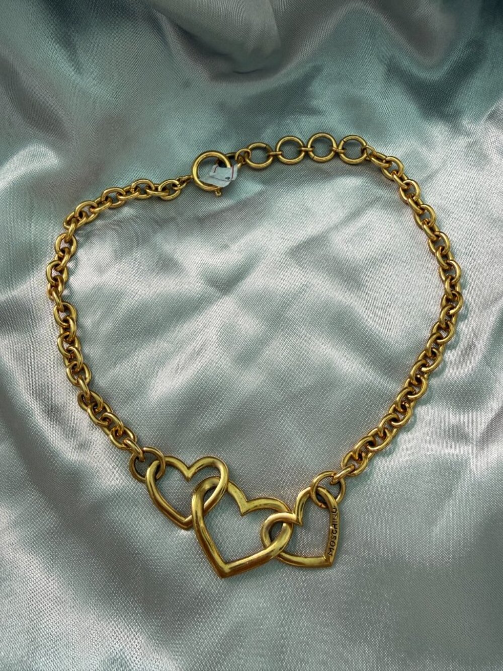 Rare Triple Hearts MOSCHINO Necklace